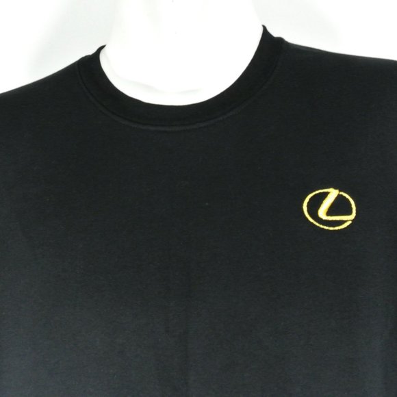 LEXUS Gold Logo Car Dealership Black Sweatshirt Employee Uniform Shirt S Small - Picture 11 of 15